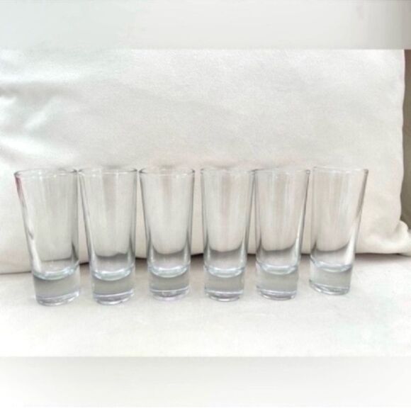 Vintage 2 oz. Heavy Glass Shot Glass Set of 6 - Picture 6 of 8